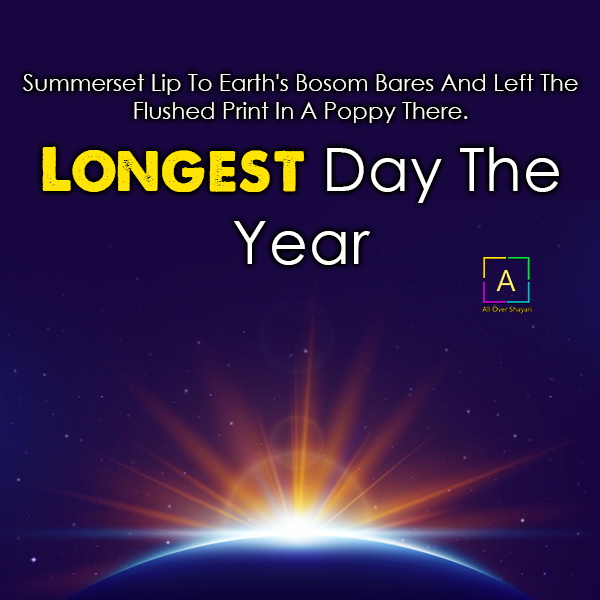 Longest Day Of The Year June 21 Quotes, Lines, Theme & Slogans