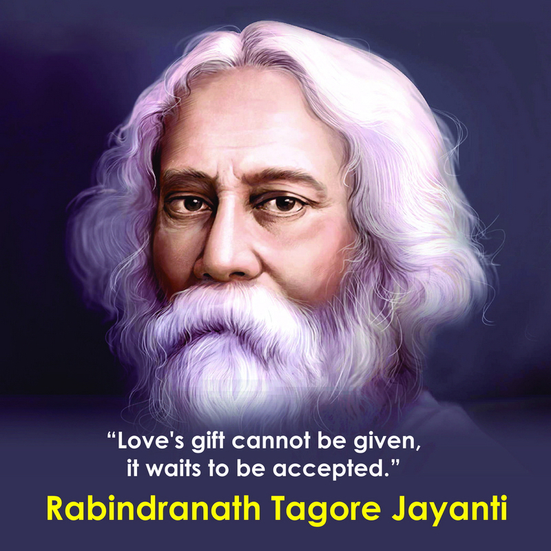 Happy Rabindranath Tagore Jayanti Quotes Wishes Messages Images