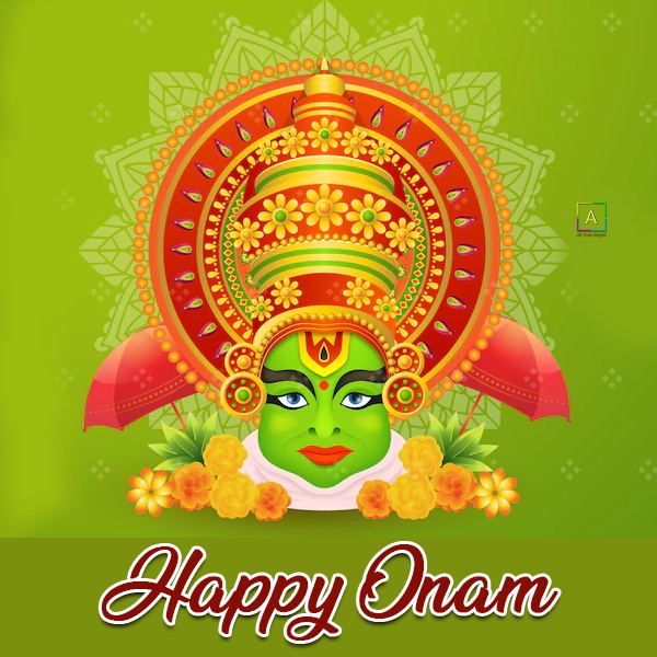 Happy Onam Wishes Card All Over Shayari