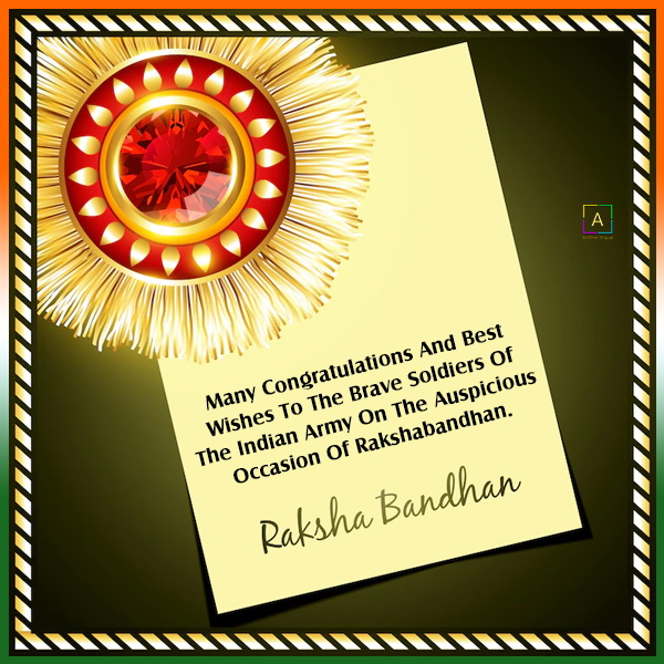 Happy Raksha Bandhan Wishes For Soldiers - All Over Shayari